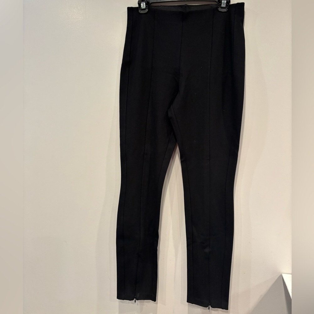 Atelier & Other Stories Slim Trousers Zippered Bottom Legs Black US 10